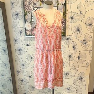 White House black market 4 Elegant Pink Patterned Dress